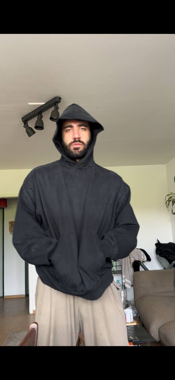 NHH HOODIE ( destroyed look , 100%cotton heavy )