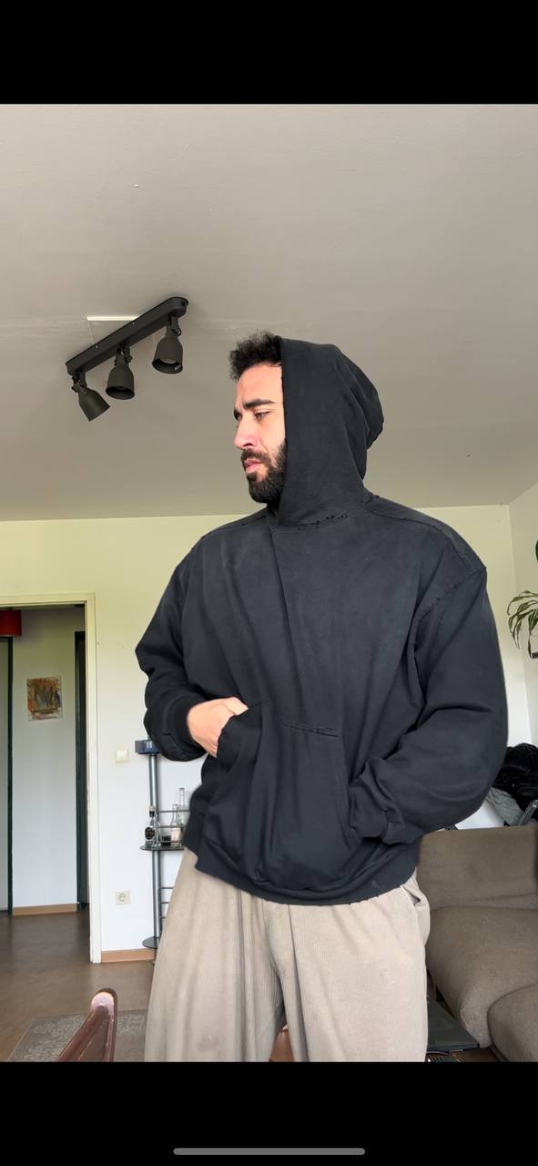 NHH HOODIE ( destroyed look , 100%cotton heavy )